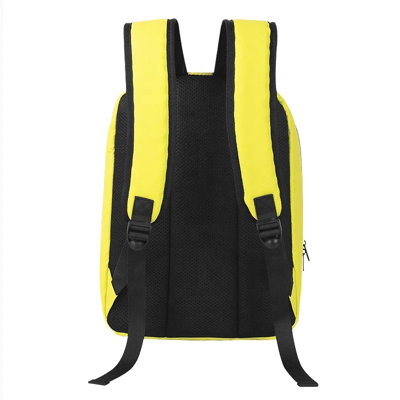 Qudai LED Screen Backpack - Customizable USB Travel Bag For College, Men & Women (Yellow)