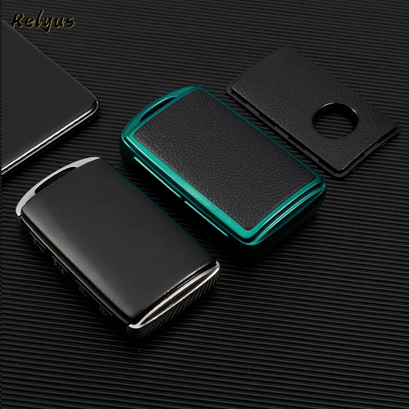 Ontto Custodia TPU Per Chiavi Mazda – Cover Morbida Con Bordo Dorato, Portachiavi Incluso, Per Mazda 3, CX-5, CX-30, CX-8, CX-9, MX-5 (2019-2023), Verde B - 2