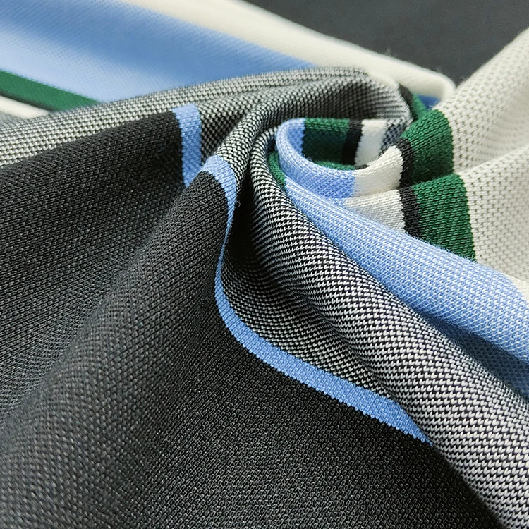 Mercerized Pique Polo Fabric Cotton Material, Breathable Polyester Spandex Pique Fabric for Sale/ factory