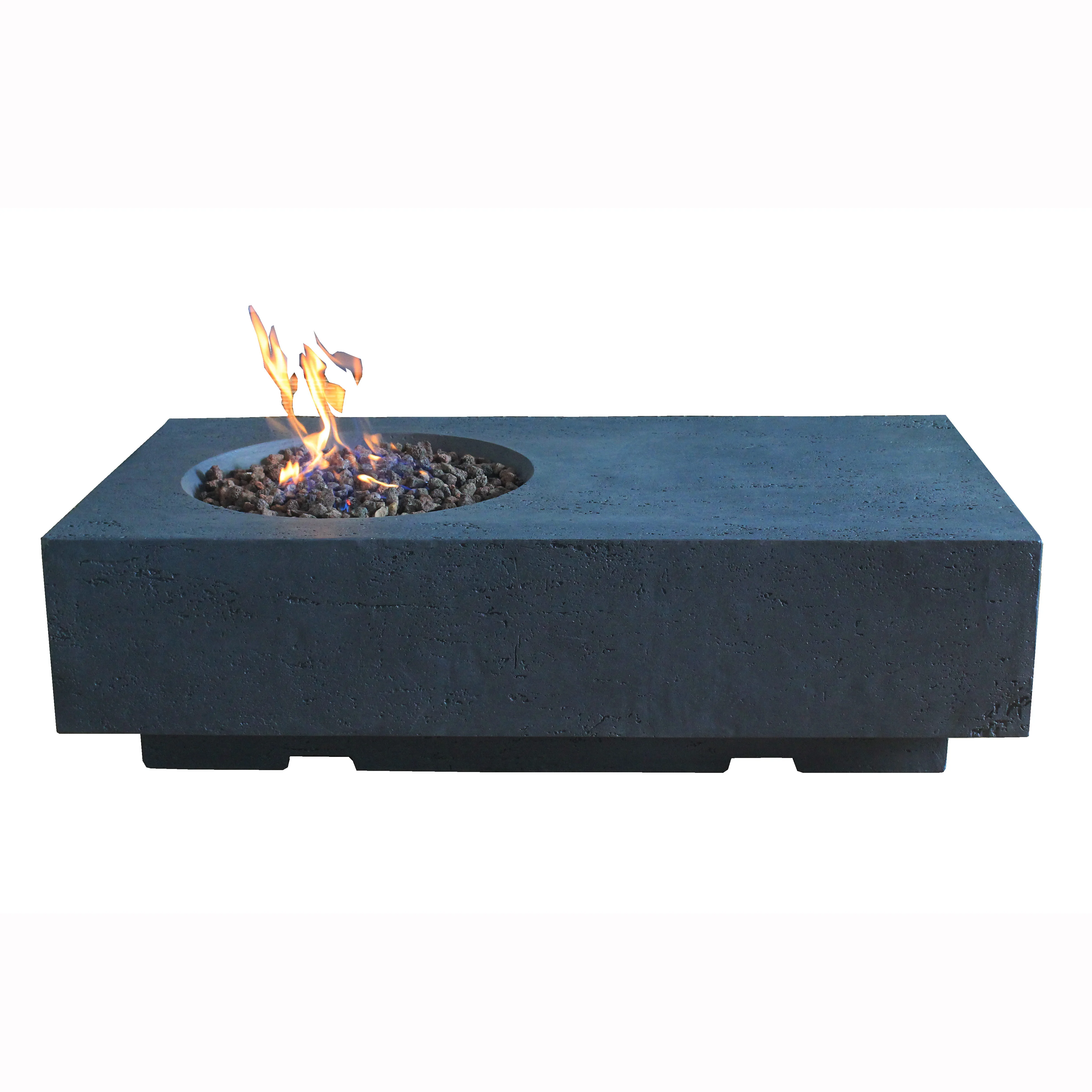 Modern Firepit Table Outdoor Gas Propane Square Metal Fire Pit Table ...