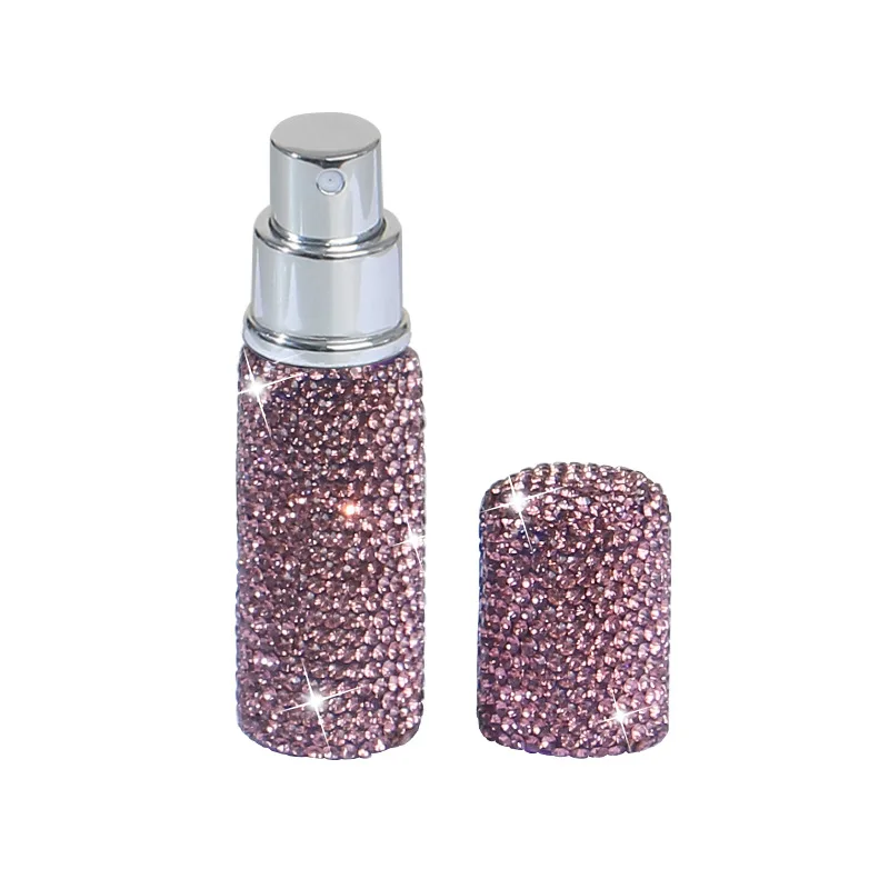 New Arrival Atomizing Perfume Bottle 10ml Shinny Diamond Glass Spray  Cosmetic Container Red Blue Silver Glitter Perfume Bottle