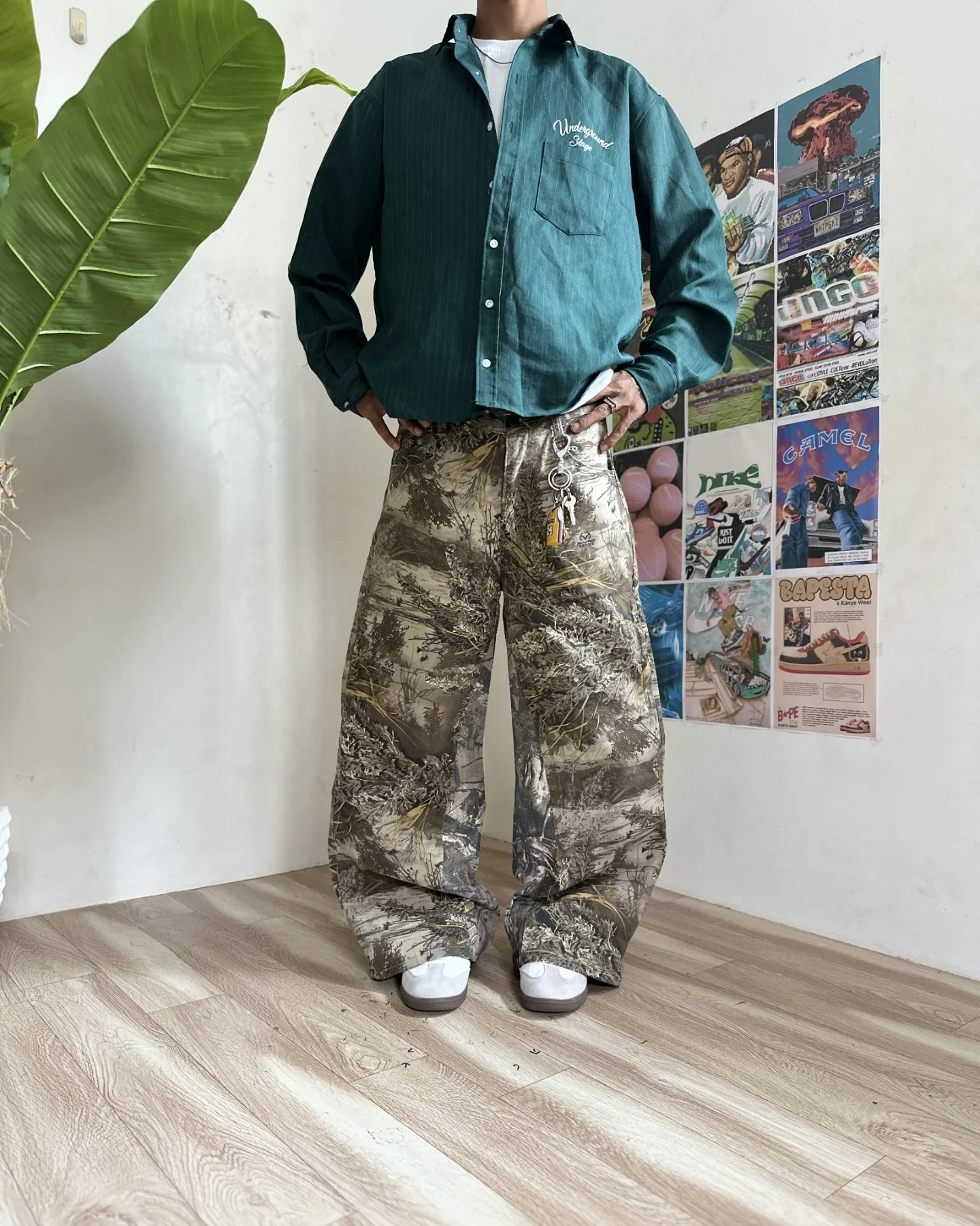 Custom Camo Extra Baggy Cargo Jeans Trouser All Over Printing 
