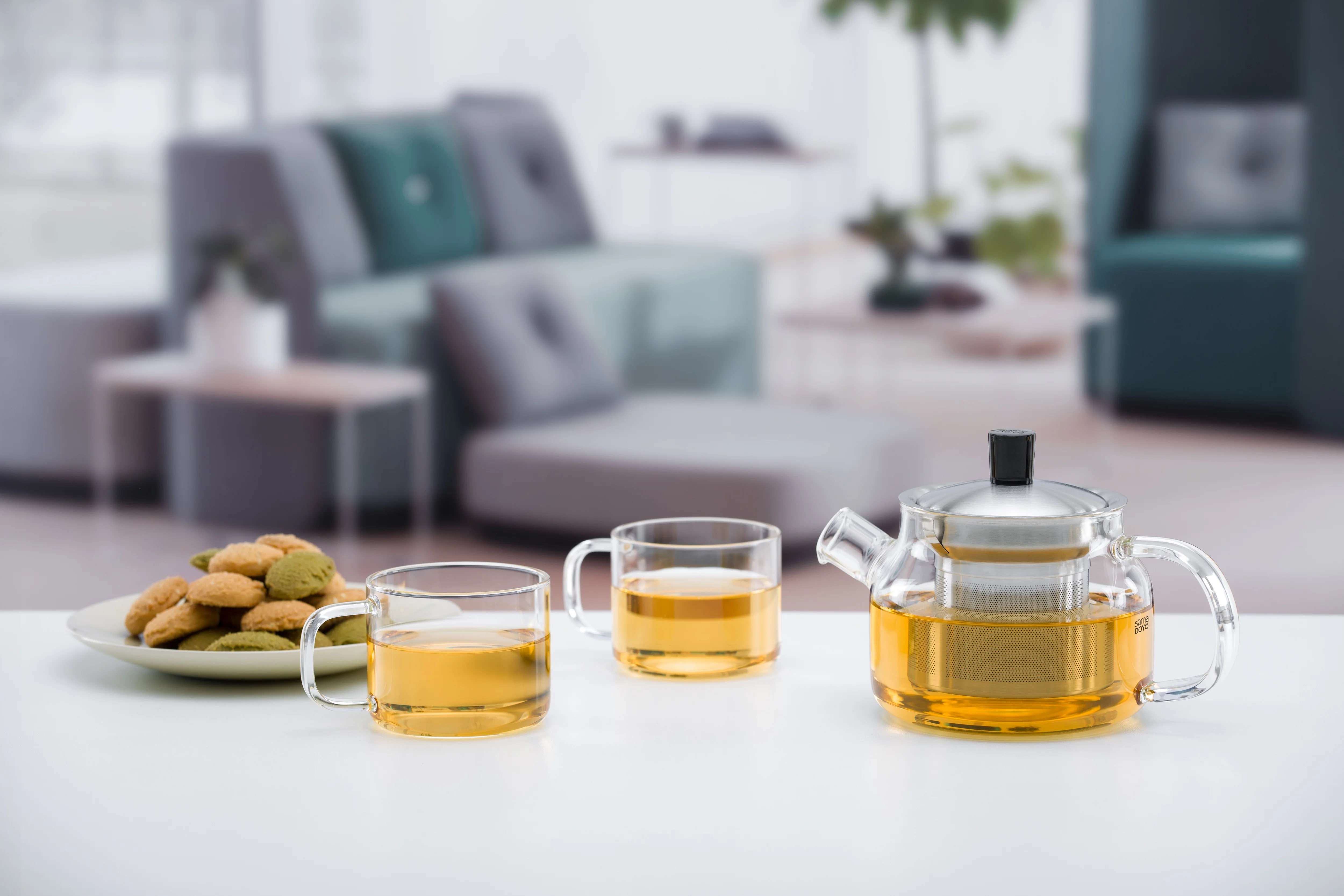 Samadoyo High Quality Transparent Borosilicate Glass Teapots 470ml Non