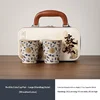 Green-LotusScrollPairCupHandbag
