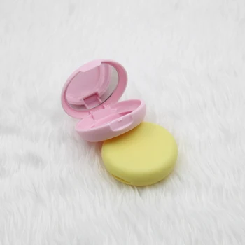 Makeup Plastic Single 1 Color Round Pressed Powder Compact Concealer Packaging Highlighter Palette Case