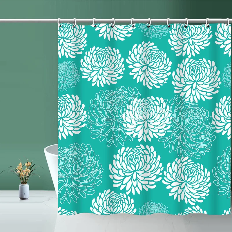 2024 Горячая Распродажа 3D Печатный домашний декор большая Цветочная занавеска для ванной комнаты водонепроницаемая душа