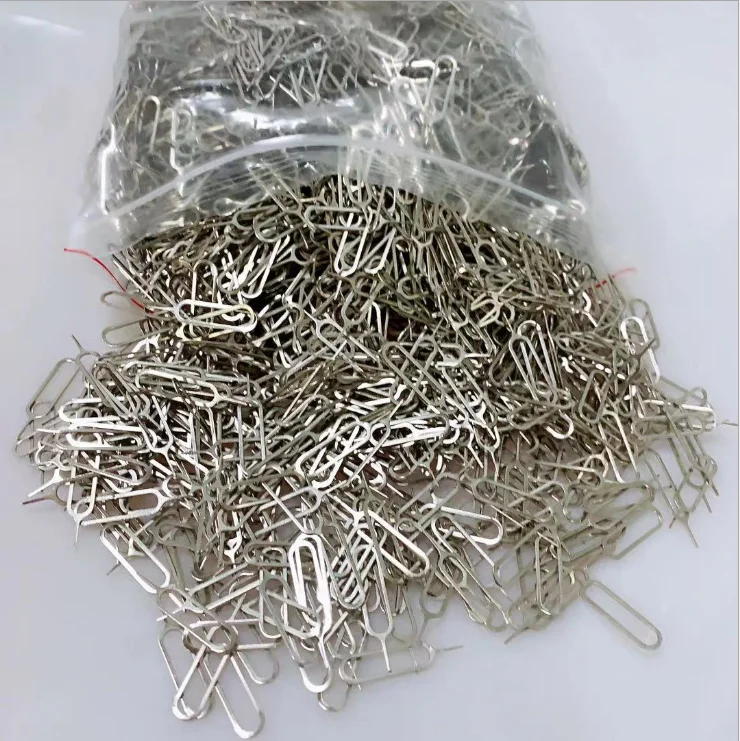 OEM SIM Card Eject Tool Needle Pin for All Phones Retrieve SIM Card Tray Push Eject Pin Tool Steel Custom Shape 5000pcs ISO9001