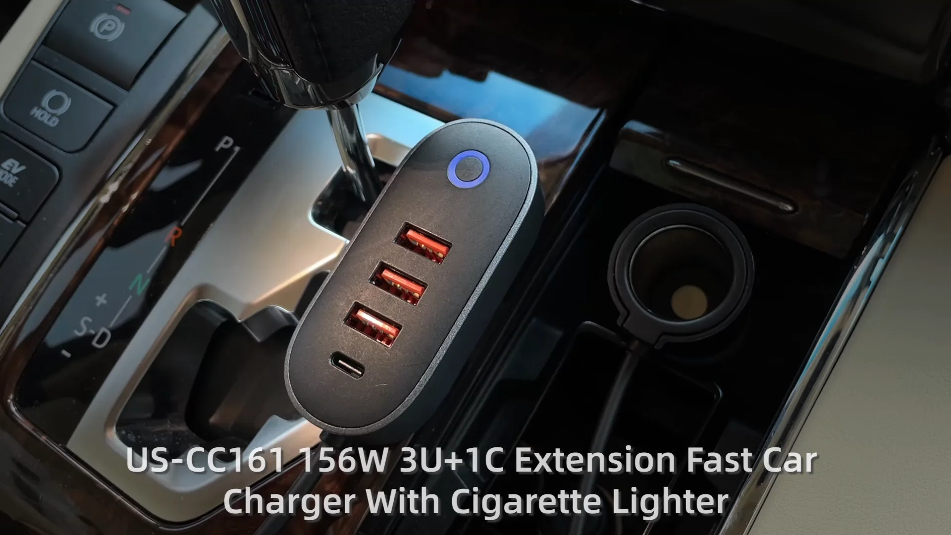 Usams 3 Usb Port Typec12v 24v Multi Socket Car Charger With Cigarette