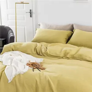Luxury Hotel Home Flax Linen Bedding Sets 100% Pure European Flax Linen Custom Soft Natural Breathable