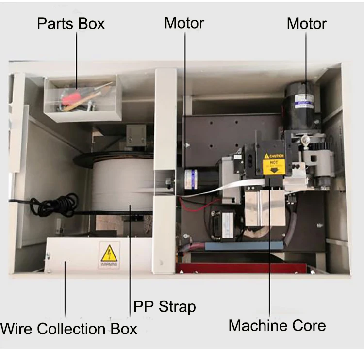 Semi automatic pallet strapping machine vertical pp belt band carton