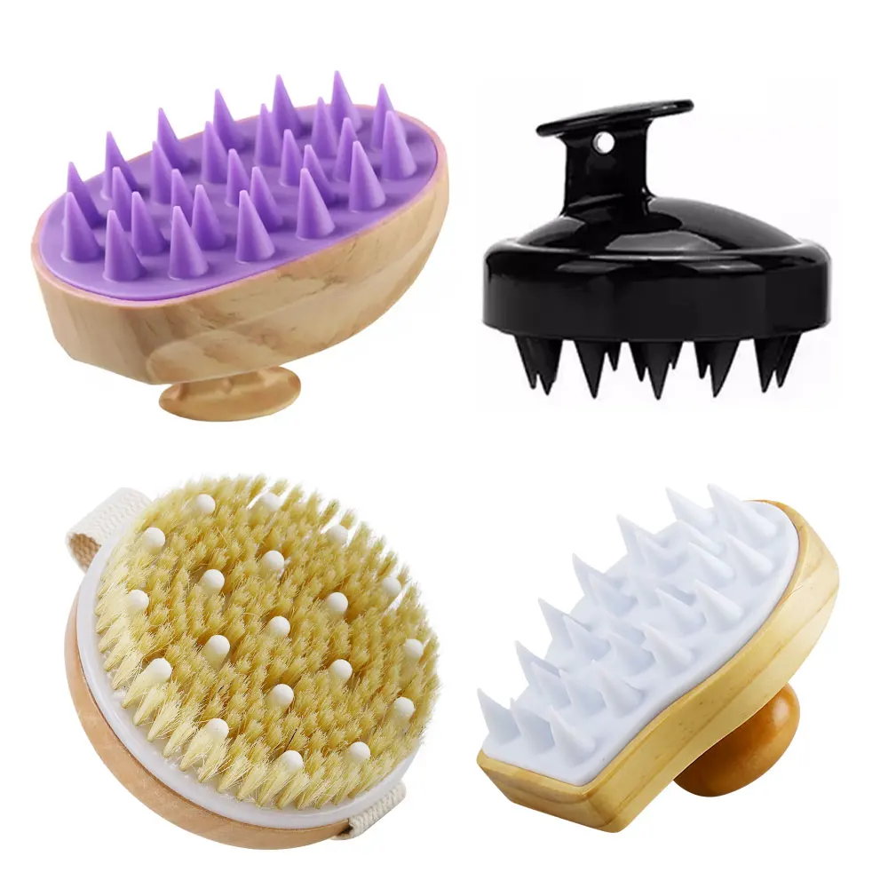 Extension Hair Brush Boar Bristle Bamboo Baby Hair Brush Scalp Massager Boar Bristle Shampoo