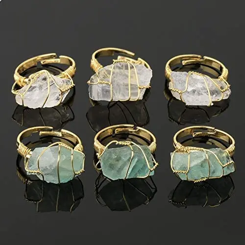 Instagram Hot Sale Handmade Adjustable Crystal Rings