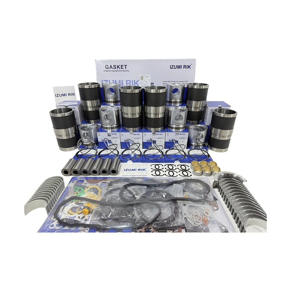 IZUMI RIK S6R, S6R2, S6S, 6B31 Revisieset compleet met pakkingen, hoofd- en drijfstanglagers met drukringen voor Mitsubishi