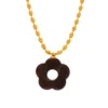 Dark brown necklace