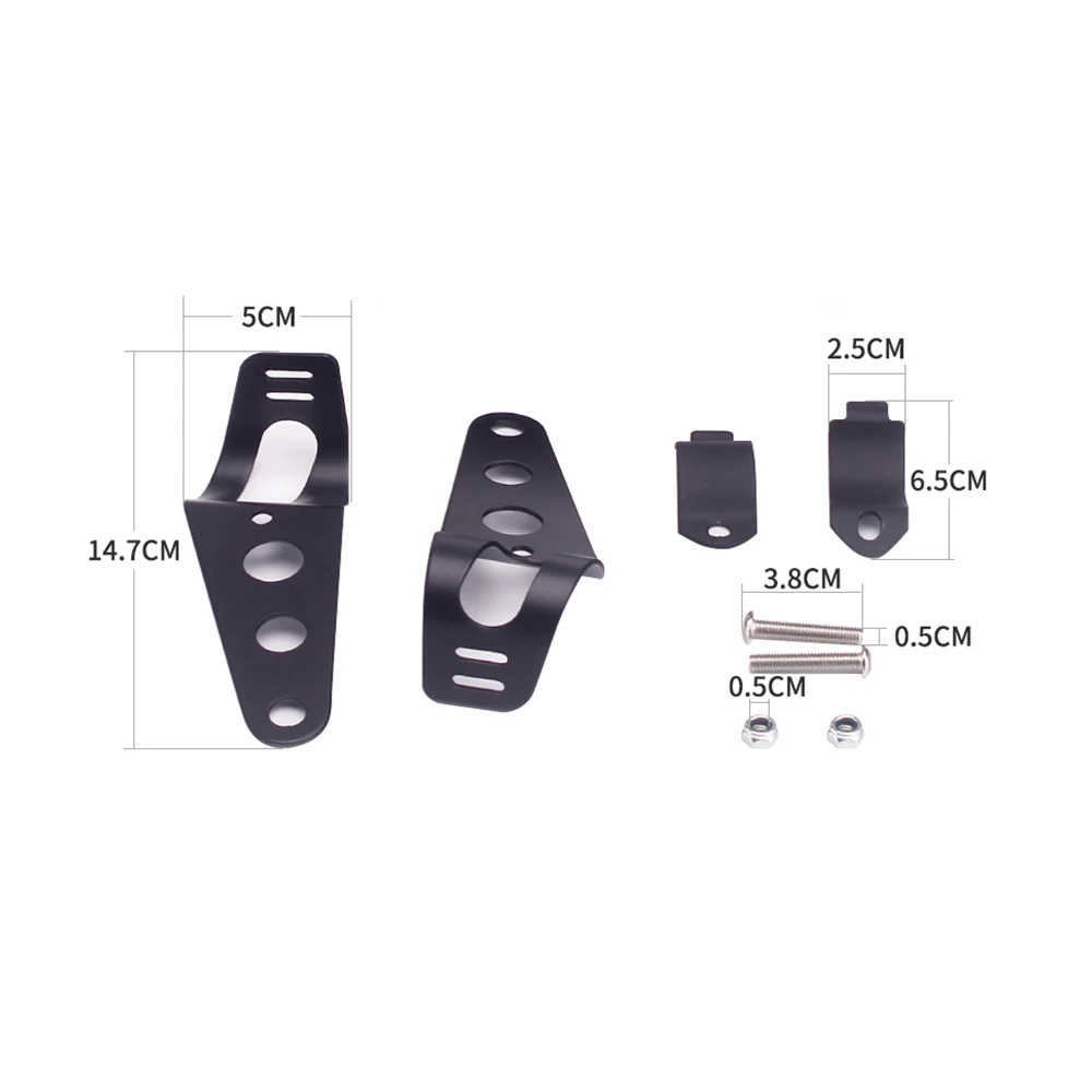 Светодиодный мотоциклетный фонарь, двойная фара головного света + кронштейн для Harley Softail Chopper Honda Suzuki CG125 GN125 Cafe Racer
