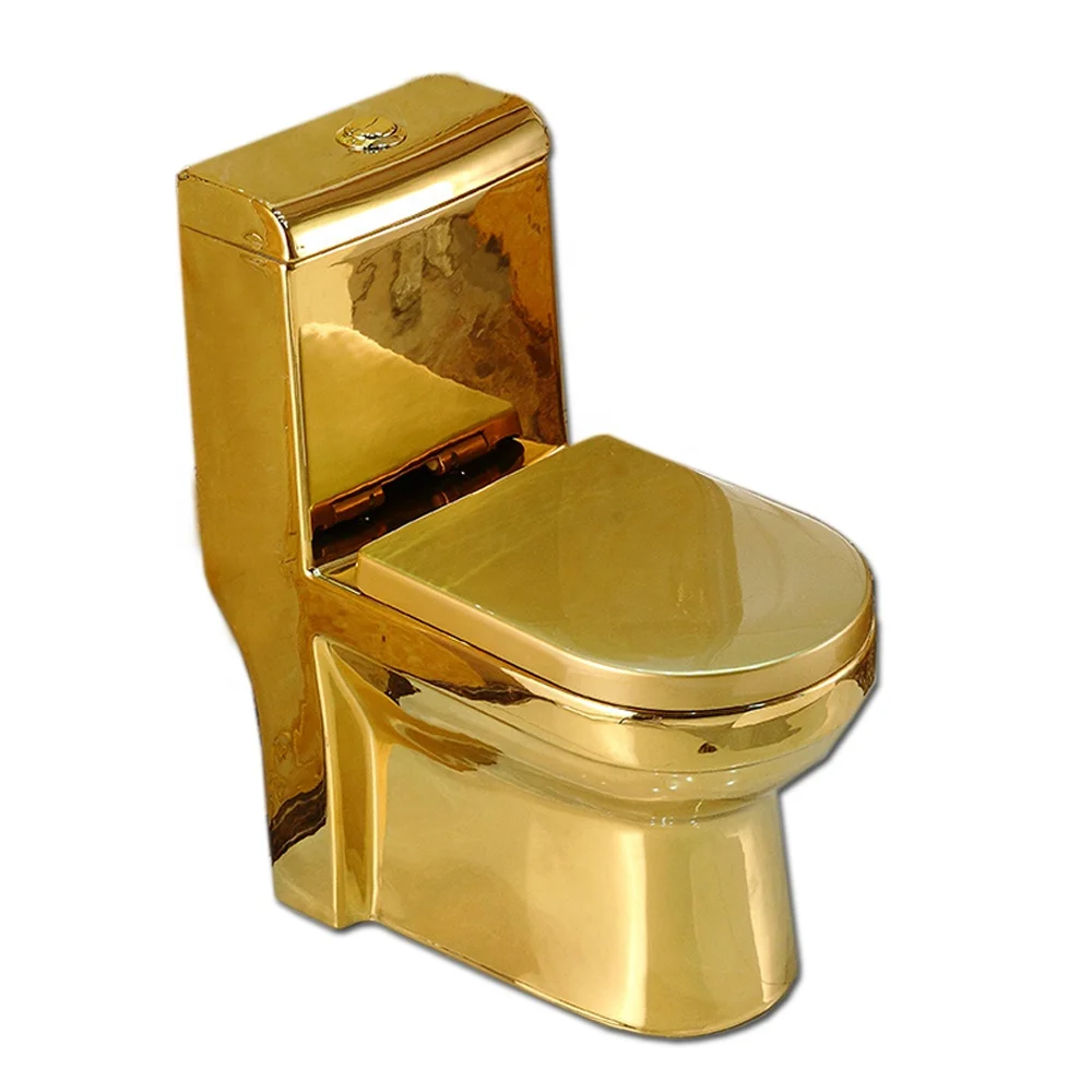 Ceramic Floor Mounted Golden Toilet Seat