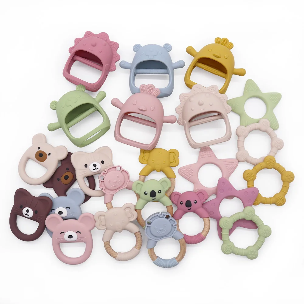 Wholesale Bpa Free Chewable Teething Toy Baby Teethers Silicone Teether ...