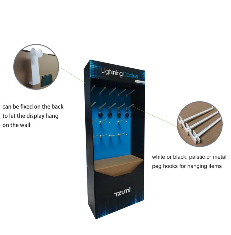 Custom Floor Standing Retail Display Racks Pop Up Corrugated Cardboard