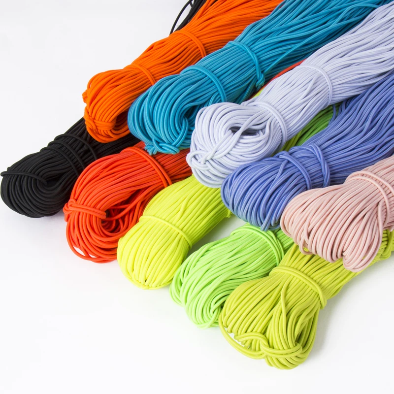2mm 2.5mm 3mm 3.5mm Round Elastic Bungee Cord Durable Stretch Rope for ...