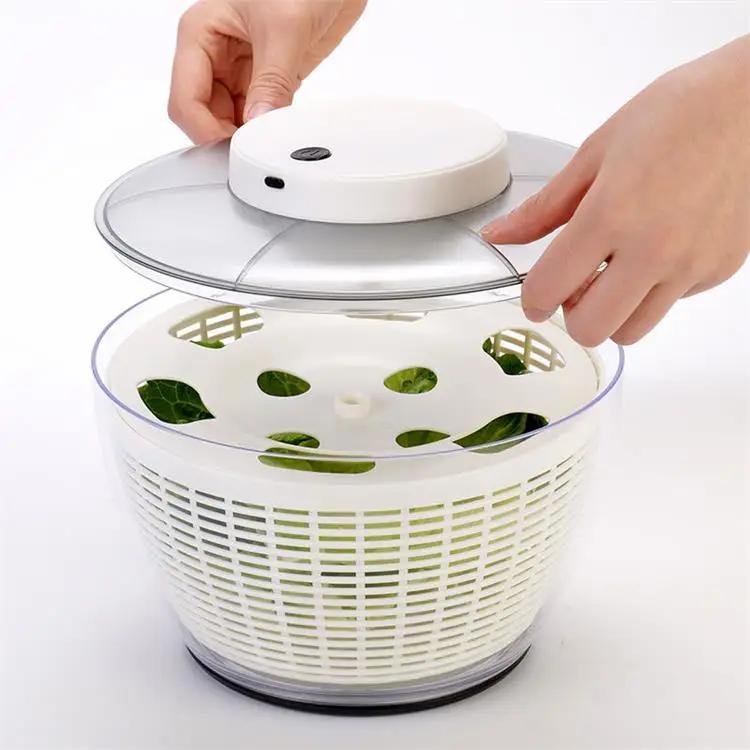 2.8/4.75/6 L Electric Salad Spinner Usb Rechargeable Vegetable Washer And Dryer Kitchen