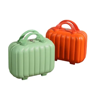 OEM Small Travel Cosmetic Case Cute Cream Style Vintage Luggage Storage Case Pumpkin-Shaped Portable Luggage Case