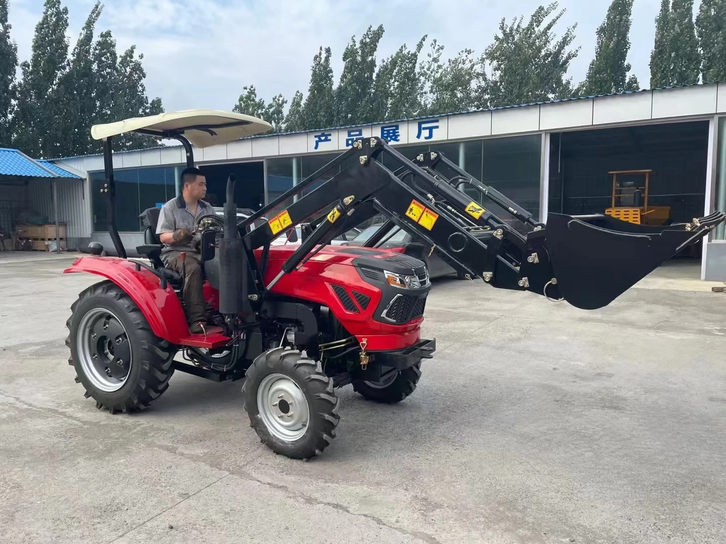 Tractor Rear Digger 50hp 4wd Agriculture Tractor with Front End Loader Backhoe Digger ...