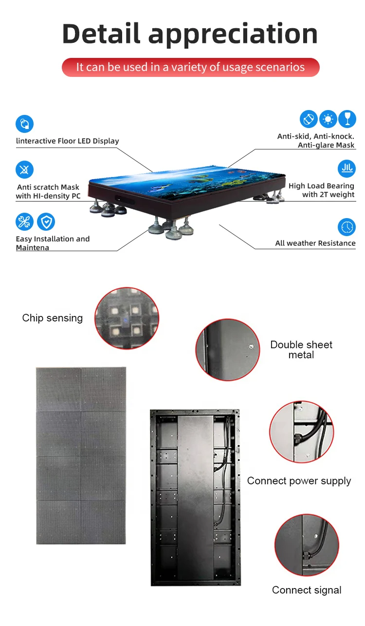 Interactive LED Dance Floor Panels - Stage Rental Display