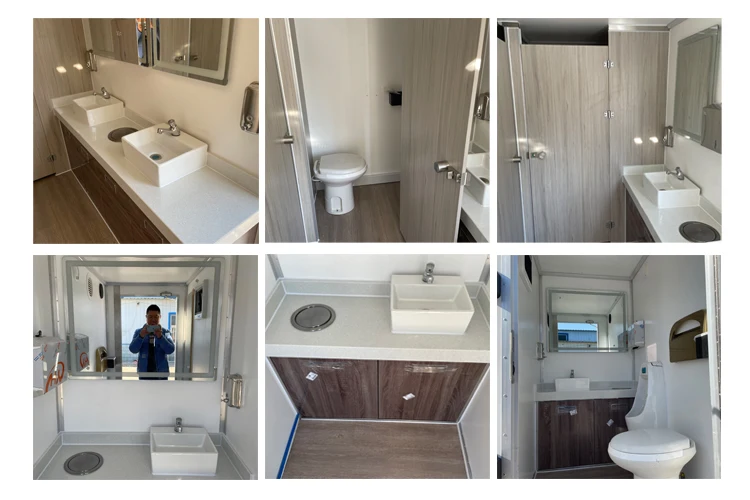 Portable Prefab Rent Outdoor Restroom Trailer Mobile Toilet Portable Restroom Shower Toilet Trailer for Sale