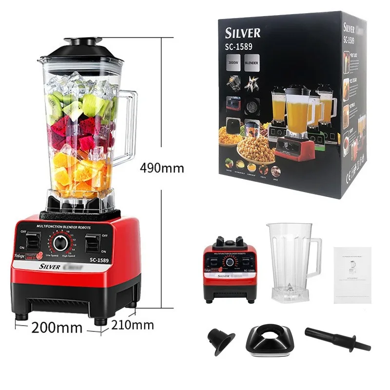 Electric National Blander German Heavy Duty Industrial Blenders And Juicers Smoothie Silver