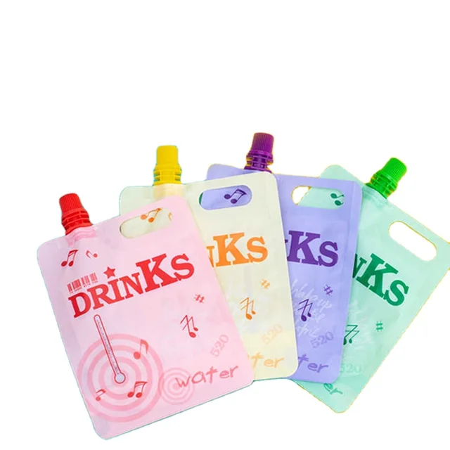 Custom Printed Clear Drink Reusable Food Spout Pouch Plastic Liquid Stand Up Pouch With Spout