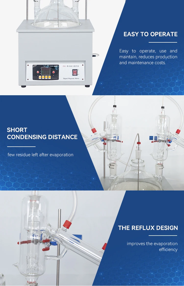 High temperature distillation and essential oil extraction short path distillation kit