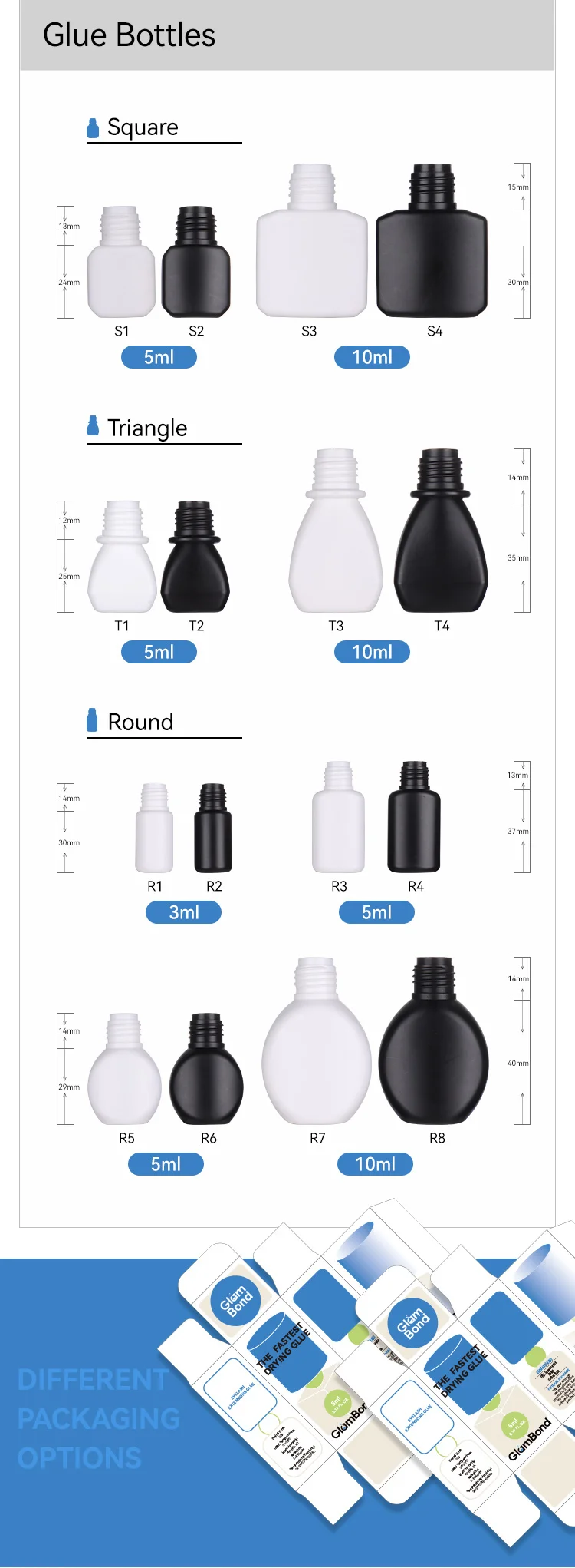 Free Sample Glambond Sensitive Eyelash Extension Glue Lash Adhesive Vegan Latex Free Eyelash