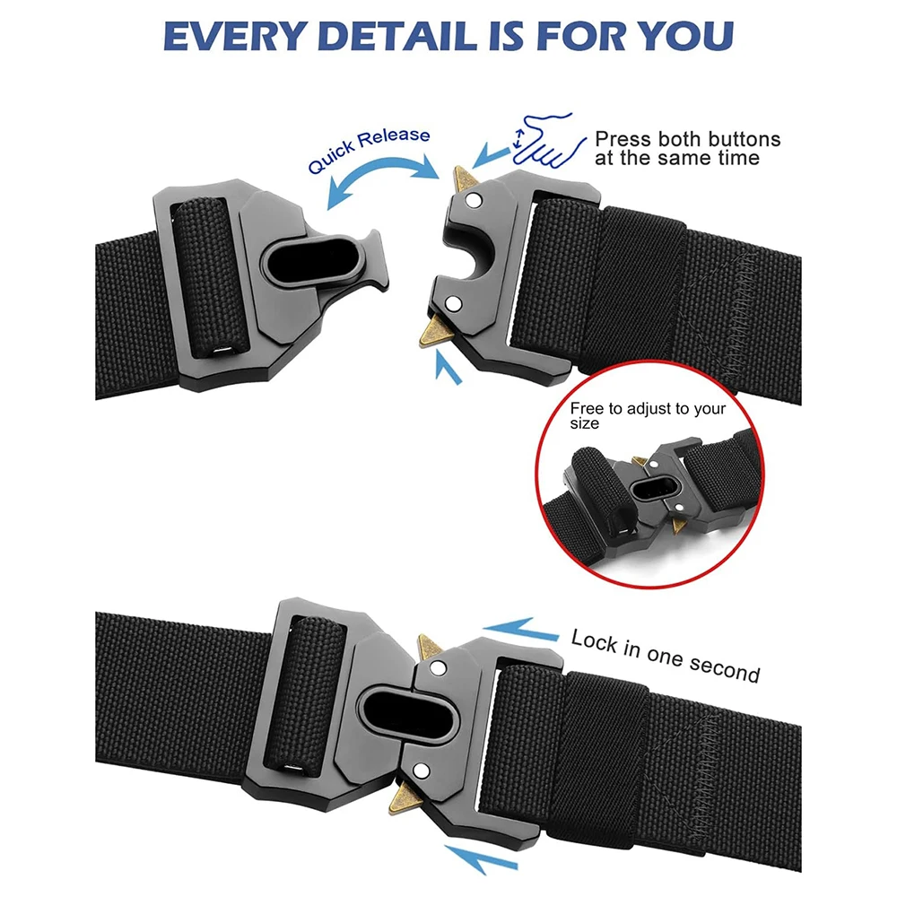 Fashionable Durable Wholesale Men's Fashionable Multifunctional Tactical Belt Heavy Duty Style Buckle Belt