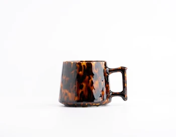 Classic handmade ceramic mugs tortoiseshell porcelain cups coffee cup