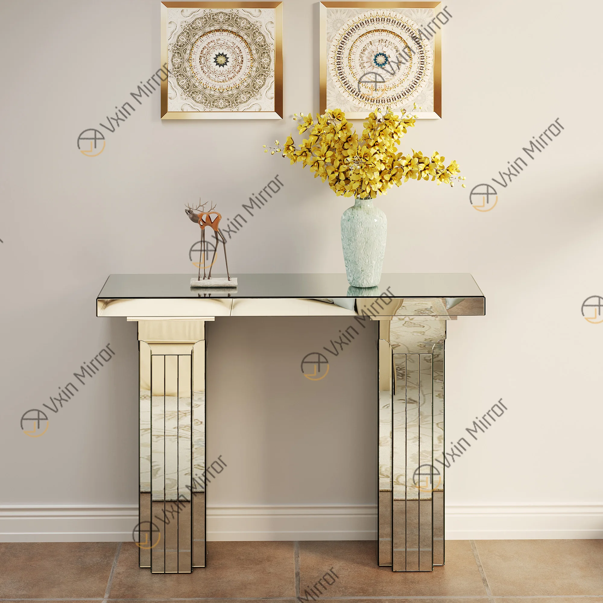 Elvarenae Virelle Mirrored Console Table — product detail