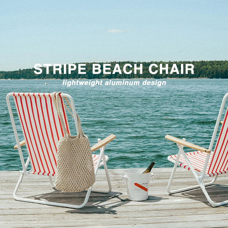 Portable Folding Beach Chair Lightweight Aluminum Outdoor Lawn Recliner