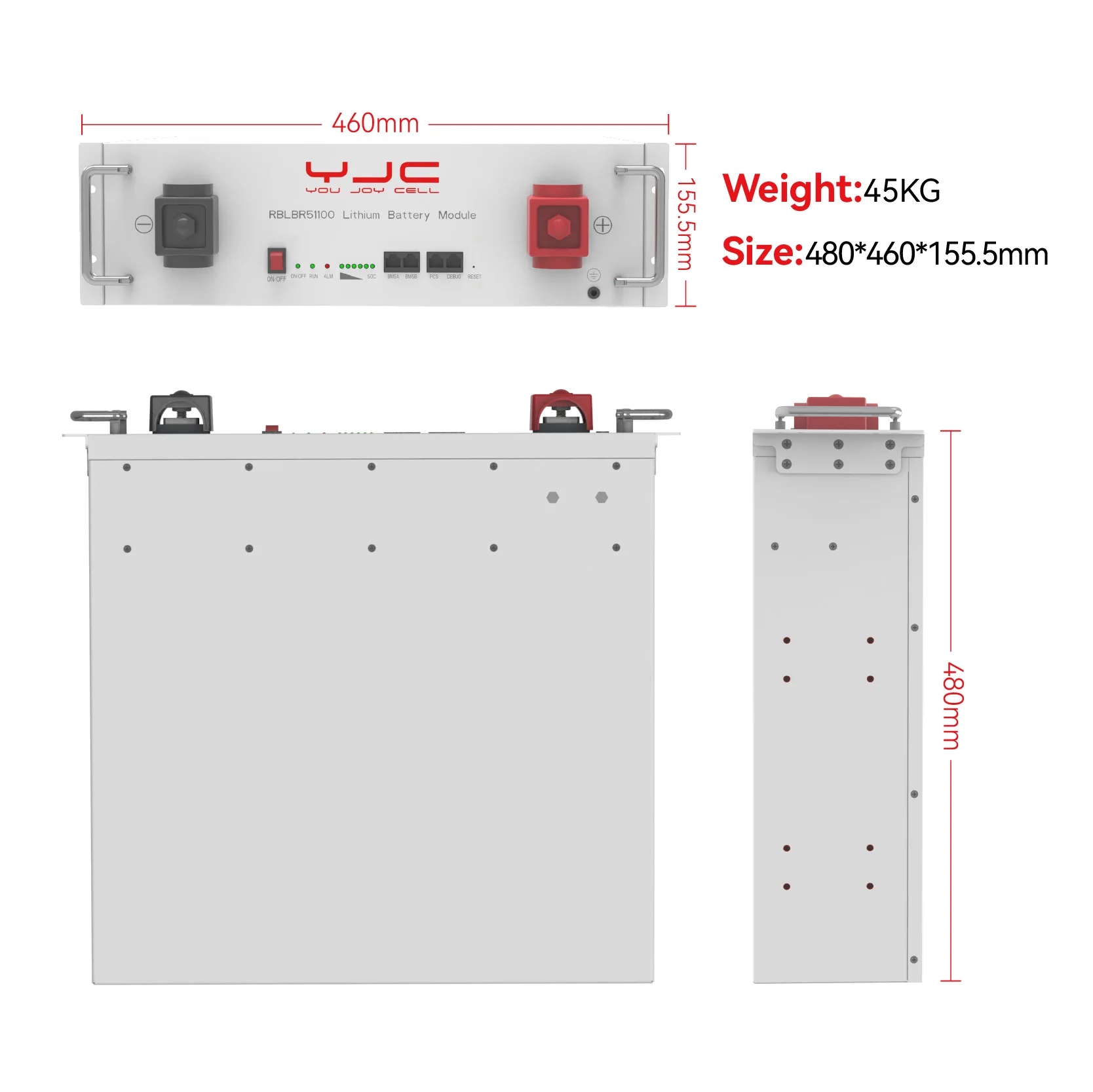 Deep Cycle Lifepo4 Solar Lithium Ion Battery Akku 5kwh 48v 100ah For ...