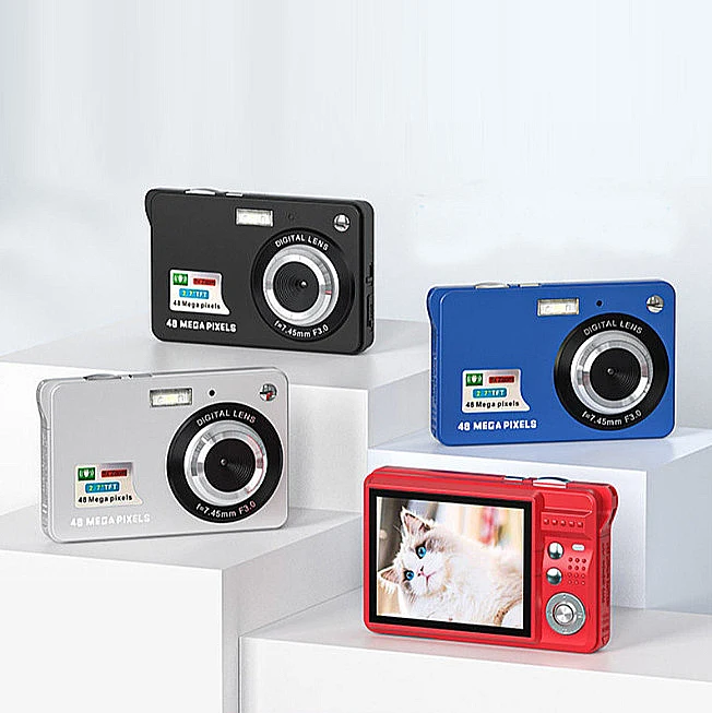 Недорогая черная Детская цифровая фотокамера HD 1080P 16x