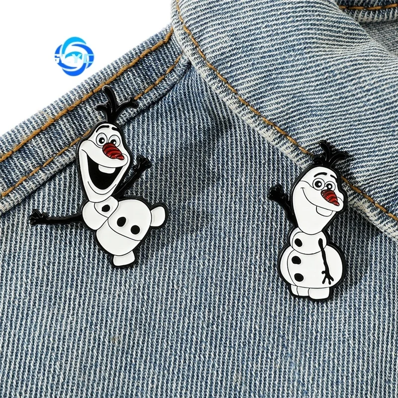 オラフページ Cute Olaf Metal Brooch Badge - Perfect Frozen Accessory