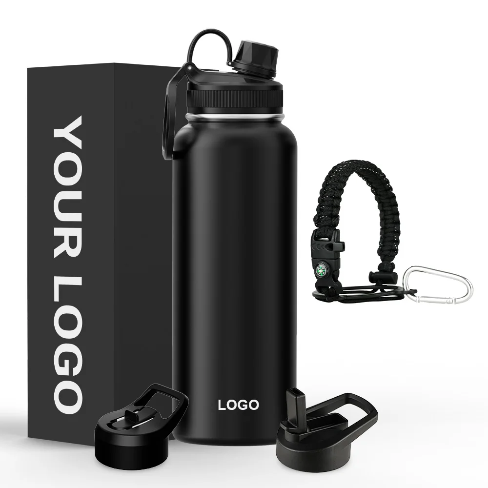 Outdoor Double Wall Vacuum Insulated Sport Stainless Steel Water Bottle ...