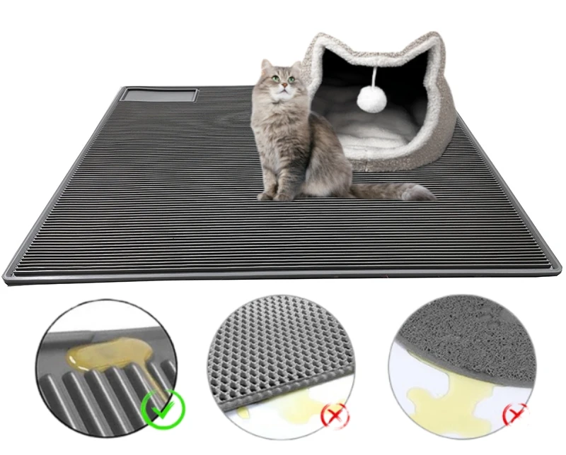 JIEYU New Large Size Cat Litter Mat Foam Pads Protect Floor Wash Folding Waterproof Pet Cool Mats Cat Scratching Pad manufacture