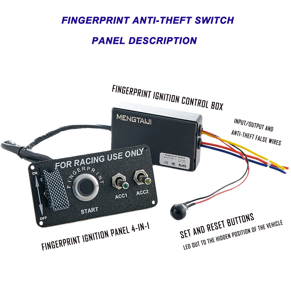 Fingerprint Switchmarine Switch Panelracing Car Ignition Switch Panel