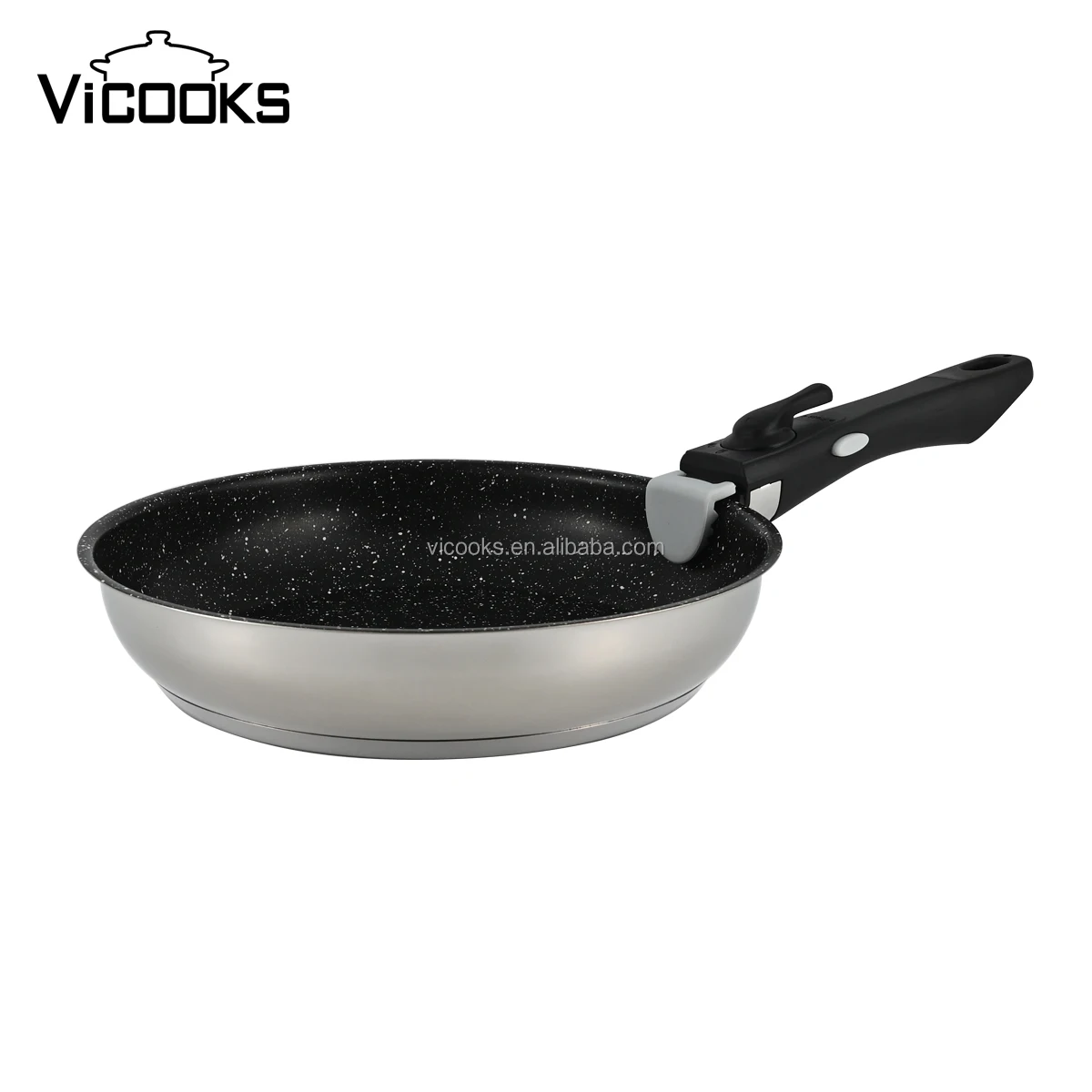 Turkish Stainless Steel Cookware Granite Non Stick Pan Cookware Sets With Removable Handle