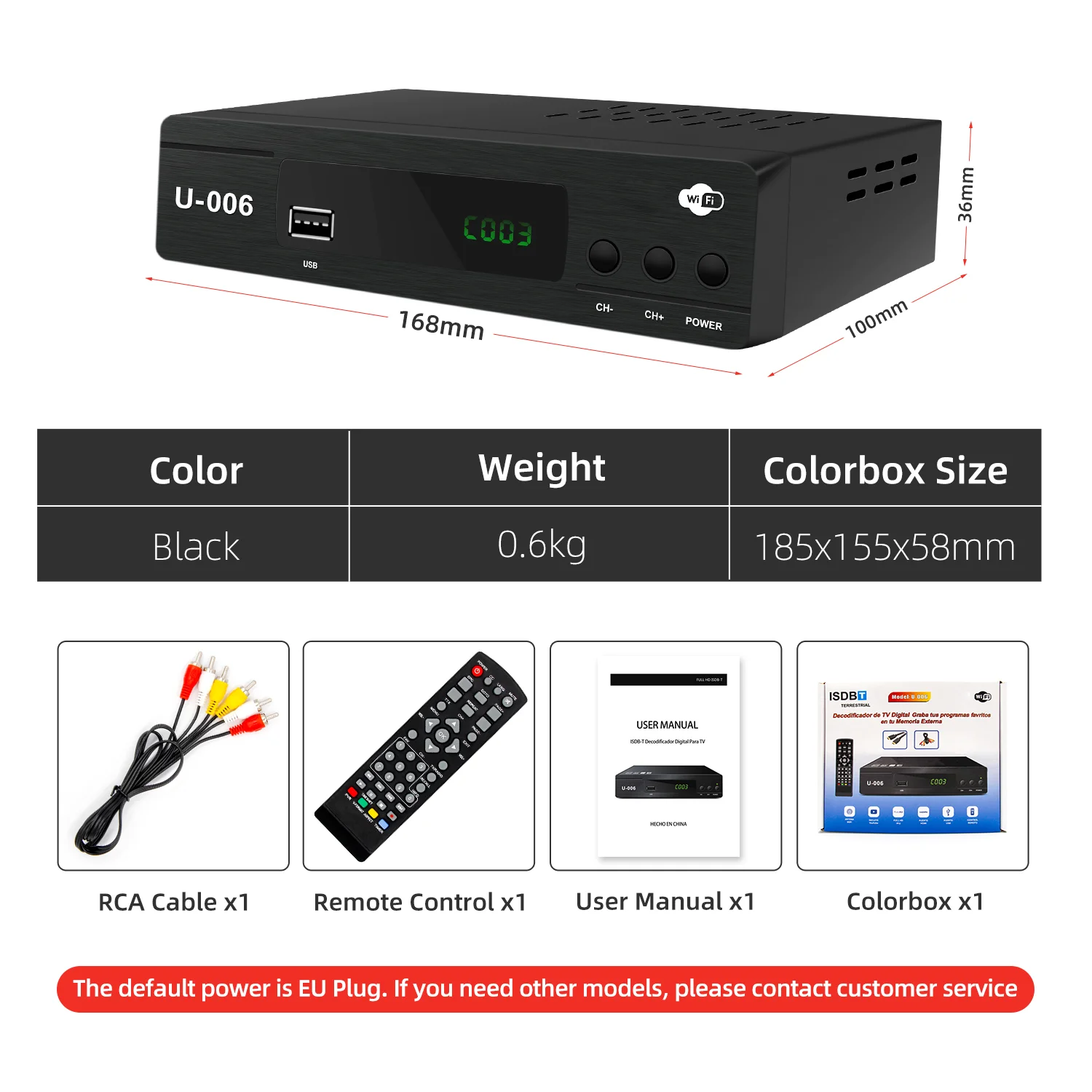 Digital Decoder ISDBT 1080p Free to Air 2K LCN Support All Channels 1080P Full HD Mutilanguage ISDB-T Tv Receiver Set-top Box