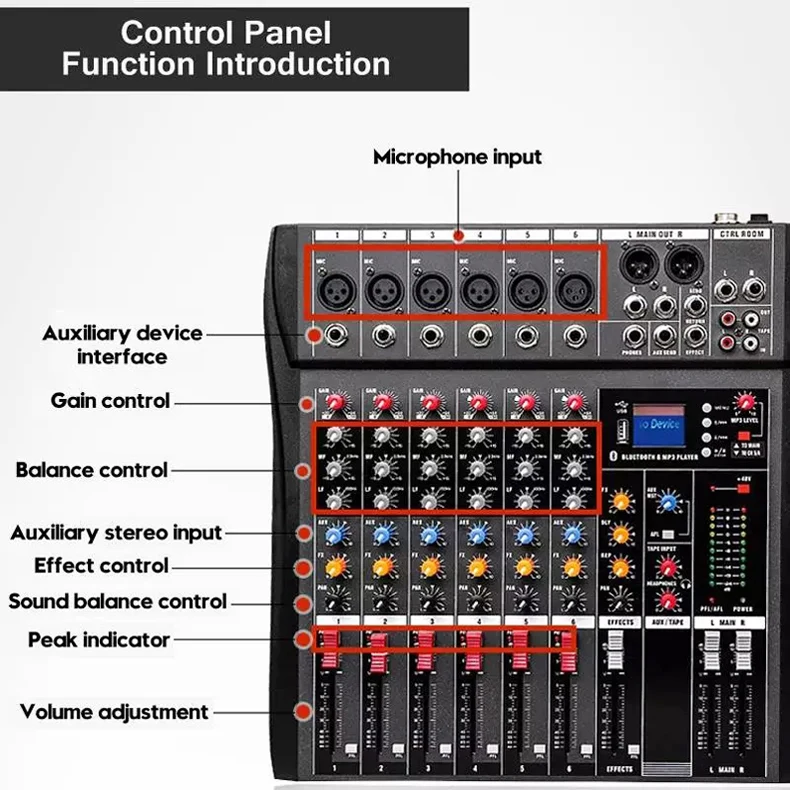 High Quality Mixing Console Professional Audio Mixer De Audio With ...
