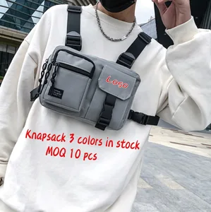 Custom Logo Hip-hop Multifunctional Tactical Vest Bag Lightweight Workwear Style Knapsack Large Capacity Shoulder Chest Pack