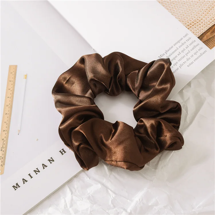 Satin Ribbon Elastic Soft Hair Ties Scrunchies Accessories for Girls and Ladies