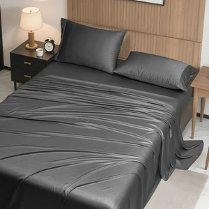 Modern Bamboo Fitted Sheets for Double Queen & King Sizes Custom UK Sample Set for Home & Hotel Use