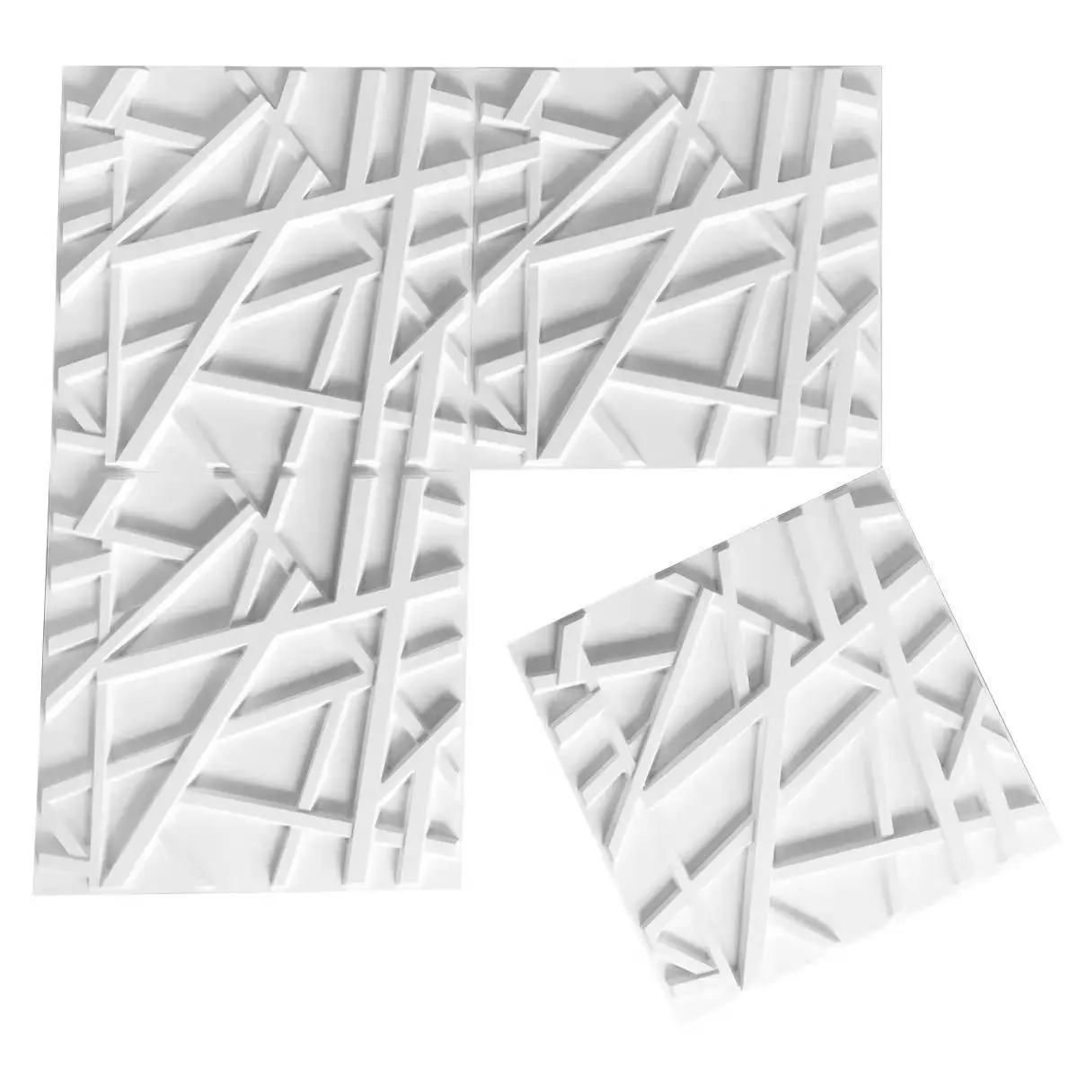 Modehaus Innen fliesen Decke Diamant Ziegel Design weie Faser Bambus PVC  dekorative 3D-Wandpaneele Kunststoff