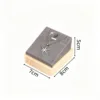Porte-bague et collier pendentif en bois, gris foncé